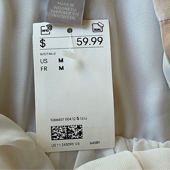 NEW H&M Women’s Watercolor Floor Length V Neck Sleeveless Dress Medium M NWT - Picture 6 of 9